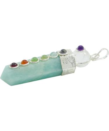 Harmonize Amazonite Stone Pencil Pendant Balancing Wand 7 Chakra Balancing Therapy Reiki Healing Crystals - Buy Online on GoSupps.com