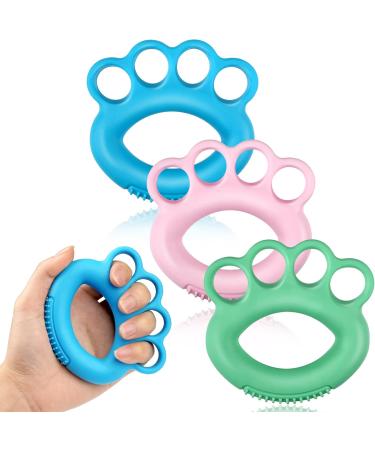 Hand Trainer Set - 3 Silicone Finger & Forearm Trainers for Muscle Building Climbing & Fitness (3 Colors) - Buy Online on GoSupps.com