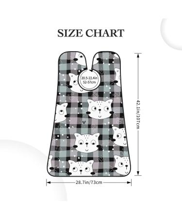 Cute Cat Beard Bib | Buffalo Plaid Heart Hair Catcher | Non-Stick Grooming Cloth for Shaving & Trimming | Perfect Gift for Men - Buy Online on GoSupps.com