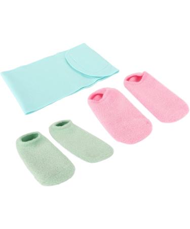 Qukaim Gel Spa Socks Moisturizing Gel Socks and Neck Wrap Set Skin Smoothing and Firming Spa Gel Nourishing Repair 2 Pairs Socks and 1 Neck Wrap - Buy Online on GoSupps.com