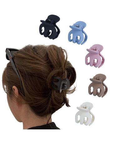 10PCS Small Hair Claw Clips for High Ponytail 1.37Inch Medium Hair Clips for Thin Hair Women Girls  Matte Octopus Clips Claw Hair Jaw Clips  Non-slip Claw Clamps Barrettes (style 2)