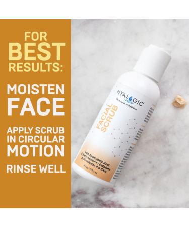 Hyalogic Spa Exfoliating Facial Scrub 4oz | Natural Exfoliation with Hyaluronic Acid & Peppermint Oil - Shop Internationally - Buy Online on GoSupps.com