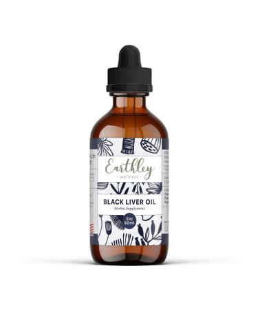 Earthley Wellness Black Liver Oil Liver Immune and Gut Health Support Helps Elimate Toxins and Supports Liver Health Zero Flavors Colors Zero Added Sugars Allergens (2oz)