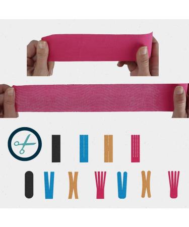 Mobiclinic Fitness Kinesiotape 5cm x 5m | Hypoallergenic Breathable Waterproof Sports Tape for Kinesiological Therapy - Blue - Buy Online on GoSupps.com