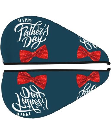 Happy Father's Day Microfiber Hair Towel | Super Absorbent Coral Velvet Wrap for Women - Quick Dry for Long Curly & Thick Hair - Buy Online on GoSupps.com