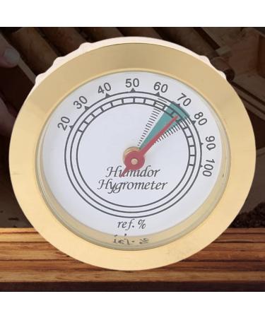 Cigar Hygrometer 43mm Mini Round Metal Hygrometer Cigar Tobacco Humidity Gauge Applicable Cigar Humidor Case Accessory - Buy Online on GoSupps.com