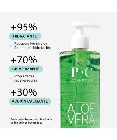 PFC Cosmetic Aloe Vera Gel 100% Pure Organic Lotion for Skin Natural Moisturising Cream Gel for Sunburn After-Sun with Aloe Barbadensis for Hygiene and Personal Body Care. - Buy Online on GoSupps.com