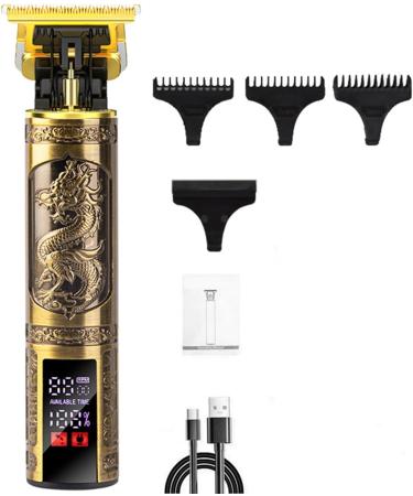 YOXIER Convenient Charging Hair Trimmer with Type-c Charger 1 Set Electric Digital Display Dragon Phoenix Long-lasting Battery Limited Bronze Coffee - Buy Online on GoSupps.com