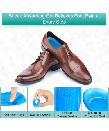 Buy O/X Type Leg Orthopedic Insoles | Soft Gel Heel Pillow for Supination & Pronation - Unisex Blue Large - Buy Online on GoSupps.com