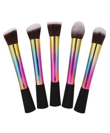 Tyenaza 5Pcs Portable Makeup Brush Set | Face Blush Powder Brushes for Women | Beauty Tools for Flawless Makeup - Buy Online on GoSupps.com