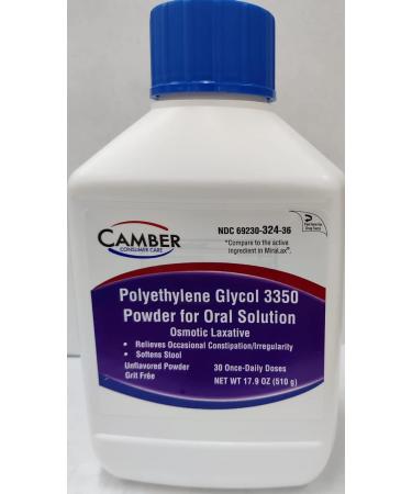 Polyethylene Glycol 3350 510gm Powder (17.9 Oz) - Comparable to Miralax - Buy Online on GoSupps.com