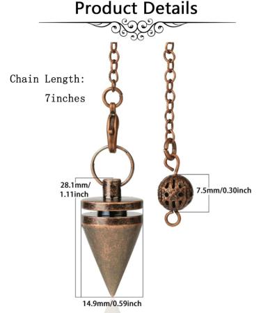 Jikekiroto Gilded Metal Pendulum Set - 2 Esoteric Spiral Pendulums with Chain for Reiki Healing & Energy Therapy - Buy Online on GoSupps.com