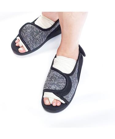 Buy Women's & Men's Open Toe Diabetic Shoes | Extra Wide Width Arthritis & Edema Sandals | Adjustable Walking Shoes for Seniors | Foot Pain Relief | Unisex Sizes XS Grey - Buy Online on GoSupps.com