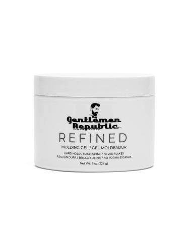Gentlemen Republic 8oz Refined Gel - Professional Formula for 24 Hour Shine and Hold  Humidity Resistant  100% Alcohol-Free and Never Flakes  Made in the USA