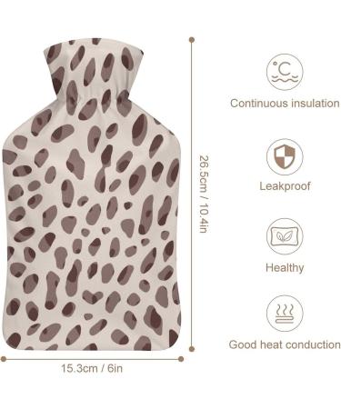 Hot Water Bottle with Lid - Animal Skin Pattern Rubber Bag for Pain Relief Cramps & Foot Warmer | Hot & Cold Therapy - Buy Online on GoSupps.com