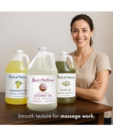 Best of Nature 100% Pure Grapeseed Oil - Unscented Lightweight Non-Greasy Moisturizer for Hair Skin Face & Aromatherapy Carrier Oil for Essential Oils Half Gallon (64 fl oz) 64 Fl Oz (Pack of 1) - Buy Online on GoSupps.com