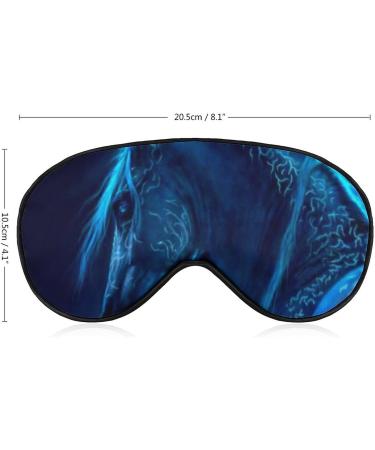Blue Fantasy Horse Sleep Mask - Adjustable Eye Cover for Sleeping, Travel, and Nap - Blocks Light for Men and Women - Buy Online on GoSupps.com