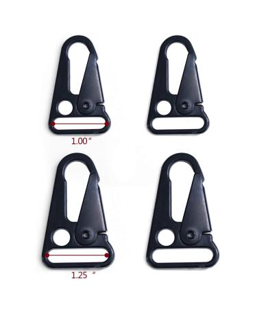 Braudel 4 Pack Metal Clips Hooks for Rifle Sling Heavy Duty QD Sling Swivels Mount Attachment for Shotgun Tactical Sling Snap Hooks for Outdoor