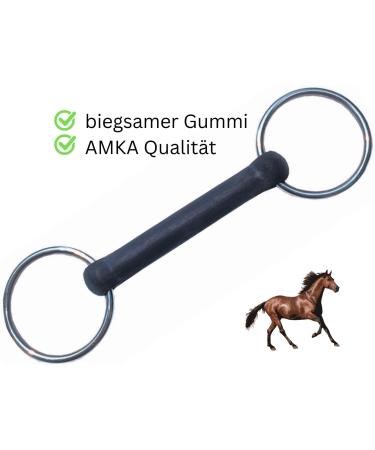 AMKA Rubber Bridle with 18mm Flexible Thickness Bar Bit & 65mm Rings - Optimal Horse Gear for International Shipping - Buy Online on GoSupps.com