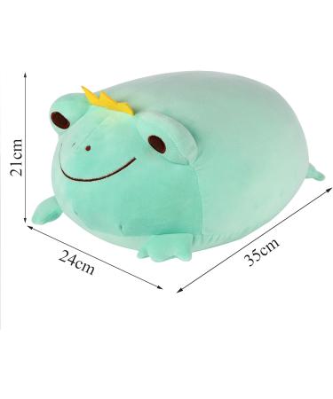 JUNERAIN Super Soft Frog Plush Stuffed Animal Hugging Pillow - 35cm Mint Green | Adorable Toy Gift for Kids, Toddlers, Boys, Girls | Cuddly Frog Decoration - Buy Online on GoSupps.com