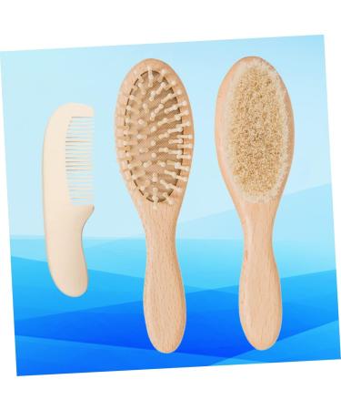 Healeved Wood Tools Scalp Massager Brush Set for Babies - Gentle Massage and Detangling Hairbrush - Buy Online on GoSupps.com