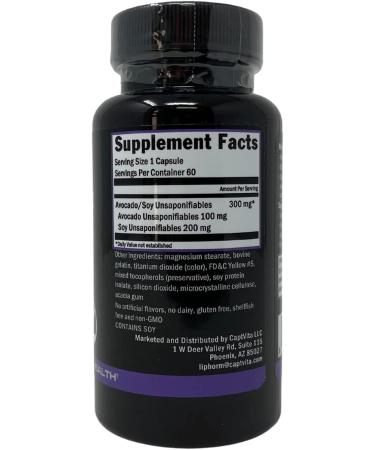 LiPhorm AvoPhlex 300mg Joint Health Supplement - Avocado Soy Unsaponifiable - Athletic Recovery Support - 60 Day Supply - Buy Online on GoSupps.com