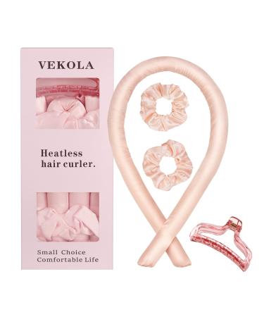 Heatless Hair Curler for Long Hair | Hair Curler No Heat | Bigoudis Sans Chaleur | Soft and Comfortable Sleep Heatless Blowout Rods (Pink)