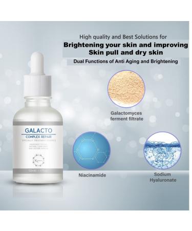 Galactomyces 94% + Niacinamide 4% + Hyaluronic Acid Serum - Hydrating Facial Essence for Moisturizing & Soothing Skin Elasticity | 1.7fl.oz - International Shipping Available - Buy Online on GoSupps.com