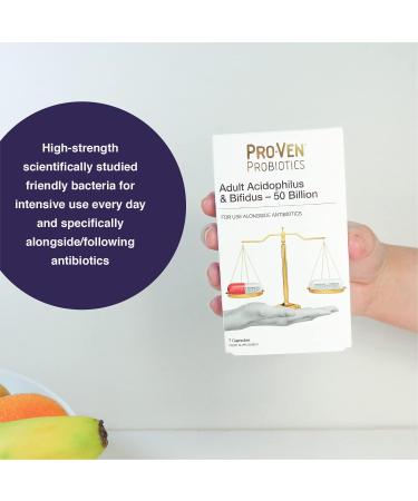 Pro-Ven Probiotics 50 Billion CFU - Digestive Health Supplement for Men and Women - Vegan & Multi Strain - 7 Capsules - Buy Online on GoSupps.com