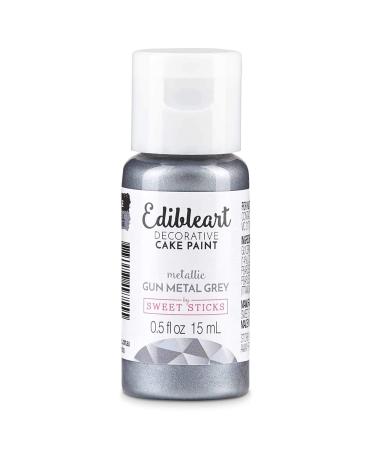 Sweet Sticks Metallic Gun Metal Grey - Edible Art Cake Paint 15ml