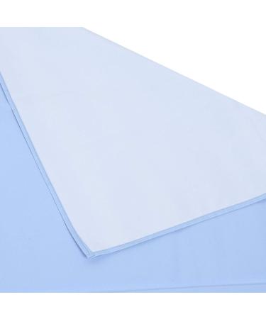 Ververt Touch Treatment Tablecloth - Breathable Oil-Resistant Beauty Salon Bed Linen | Waterproof Massage Cover with Face Hole | Perfect for Wellness Studios - White-Blue - Buy Online on GoSupps.com