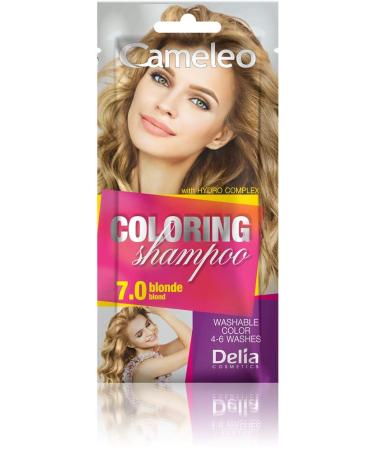 Delia Cosmetics Cameleo - Tinted shampoo - Blonde - Quick and easy colour refresh - No ammonia or oxidants - Shampoo in bag - 40 ml