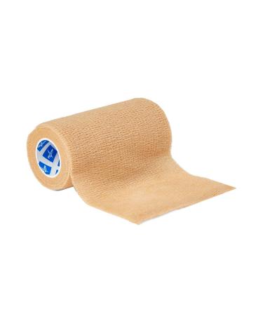 Medline Self Adherent Cohesive Wrap Bandage Latex-Free 4x5yd Tan (18 Count) - Flexible and Secure Compression - Buy Online on GoSupps.com