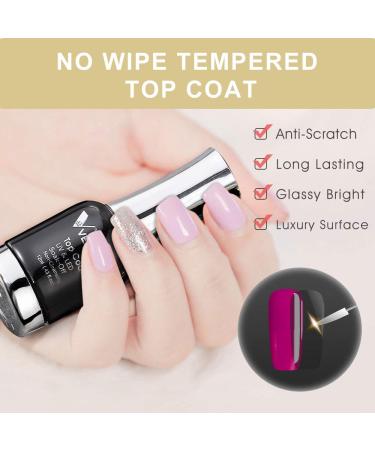 VENALISA 12ML No Wipe Tempered Top Coat - Scratch Resistant & Long Lasting Gel Nail Polish 0.43 OZ - Buy Online on GoSupps.com