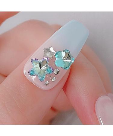 FEIlei 10x/Set Butterfly Nail Rhinestones Square Nail Charms DIY Hearts Nail Art Charms - Buy Online on GoSupps.com