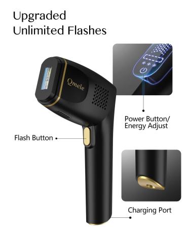 IPL Hair Removal for Women - Permanent Hair Remover with 2 Precision Attachments - Unlimited Flashes - Facial Bikini Line Armpits - Corded Function - Gold - Buy Online on GoSupps.com