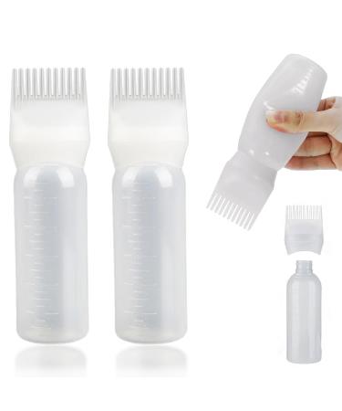 unel Hair Oil Applicator Bottles (2 PCS) Root Comb Applicators Easy to Use for Hair Dyes & Oils (Clear) - Buy Online on GoSupps.com