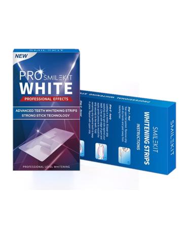 Teeth Whitening Strips | Smile Whitener Kit | Pro White | 14 Treatments | Tooth Stain Remover Professional Effects 30 min Express Whiter   Enamel Safe