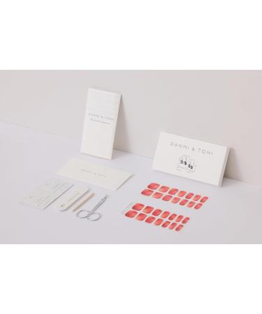 DANNI & TONI Sunset Shimmer Gel Nail Polish Strips - 28 Semi Cured Salon-Quality Stickers Set - Buy Online on GoSupps.com