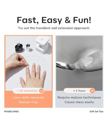 Modelones Nail Tips 500 Pieces - Full Cover Nail Tips Set for Nail Art | DIY Starter Kit | 10 Sizes Medium Coffee - Buy Online on GoSupps.com