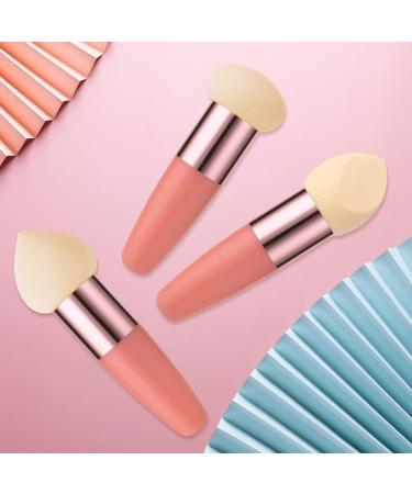 Sibba Makeup Sponge Set - 3 Pieces Blending Sponges & Brushes for Foundation Cream Powder and Peeling Masks | Beauty Blender with Handle - Perfect for All Skin Types - Buy Online on GoSupps.com