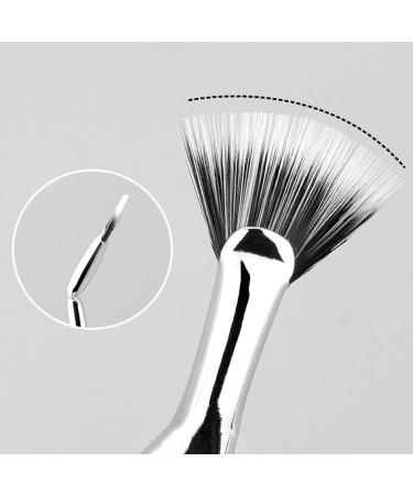 EviKoo Mascara Fan Brush Folding Angle Scalloped Lash Brush Fan Shaped Brush with Soft Bristles Fan Brush for Face Eyelash Brush for Beginners Makeup Artists Separate and Lengthen Each Lash - Buy Online on GoSupps.com