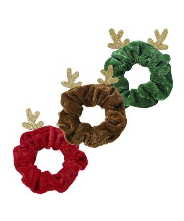 FRCOLOR Christmas Hair Rope Thick Hair Ties Christmas Hair Ties Christmas Hair Bobbles Hair Jewels for Women Curly Hair Ties Decor Women Elastic Hair Ring Miss Ribbon Fabric Girl