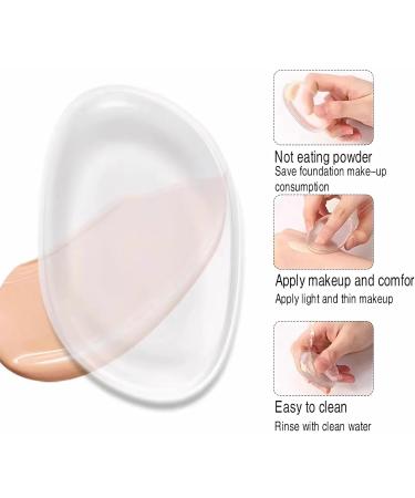 4 Pieces Silicone Makeup Sponges Washable Gel Transparent Makeup Applicators for Liquid Foundation Concealer - Buy Online on GoSupps.com