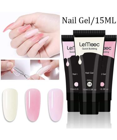 GMWD Poly Nail Gel Kit Gel Nail Extension Kits 3 Colours 15ml Polygel Nail Starter Kit Professional Nail Builder Gel Set Quick Extension Building Gel Starter Kit Nail Art Sets for Beginners - Buy Online on GoSupps.com