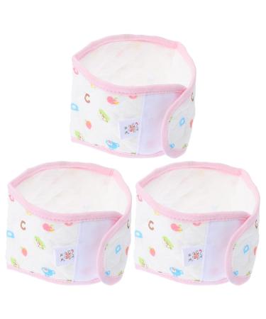 Adjustable 3Pcs Baby Belly Band | Cotton Umbilical Cord Design | Pink Baby Abdominal Binder - Buy Online on GoSupps.com