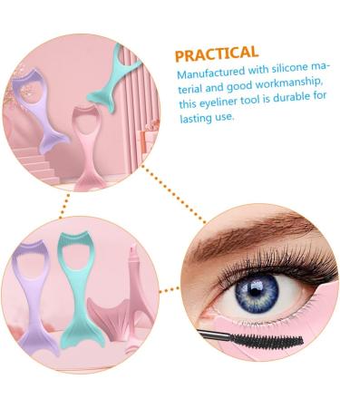 BIUDECO Makeup Gadgets Mascara Brush Silicone Molds for Candles Eyeliner Applicator Tool Eyeliner Aid Eyelash Comb Make up 15X5.7CM Pink - Buy Online on GoSupps.com