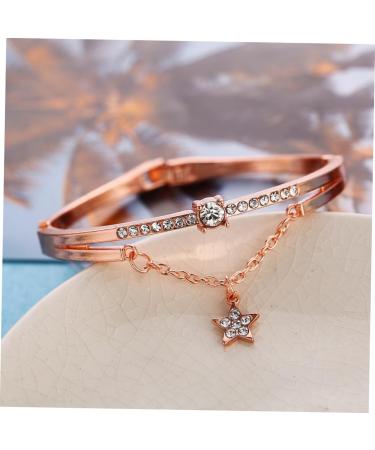  Beaupretty Beaupretty Unique Rose-Shaped Alloy Bracelet for Women Star-Shaped Hand Jewelry - Buy Online on GoSupps.com