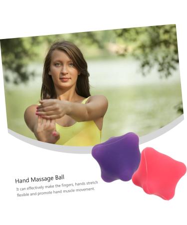 Homsfou 4-Pack Hex-Grip Lacrosse Massage Balls - Handheld Silicone Massage Tool for Gym & Relaxation - Multi-Color Options - Buy Online on GoSupps.com