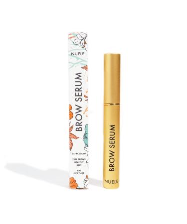 Nuele Brow Serum - Naturally Conditions & Promotes Growth - Naturally Derived Eyebrow Serum For Fuller Brows - Clean Beauty - 0.17 Fl Oz